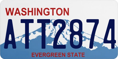 WA license plate ATT2874