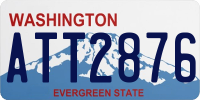 WA license plate ATT2876