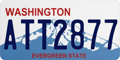 WA license plate ATT2877