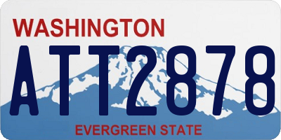 WA license plate ATT2878