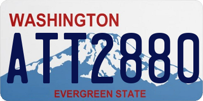 WA license plate ATT2880