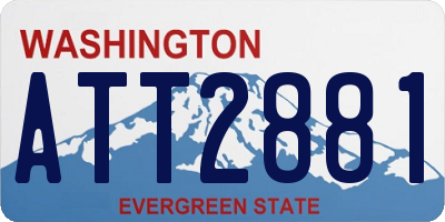WA license plate ATT2881