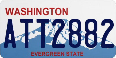 WA license plate ATT2882