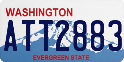 WA license plate ATT2883