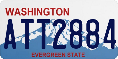 WA license plate ATT2884
