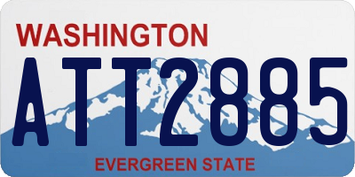 WA license plate ATT2885
