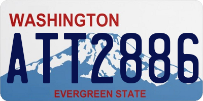 WA license plate ATT2886