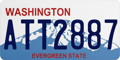 WA license plate ATT2887