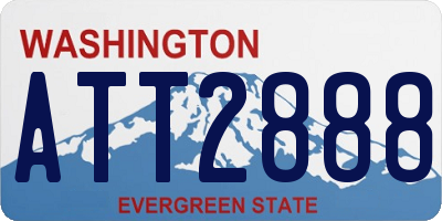 WA license plate ATT2888