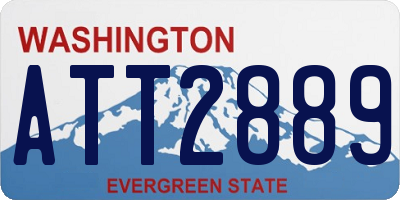 WA license plate ATT2889