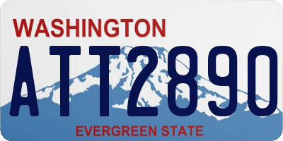 WA license plate ATT2890