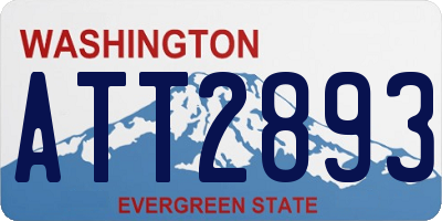 WA license plate ATT2893
