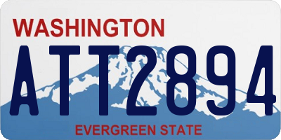 WA license plate ATT2894