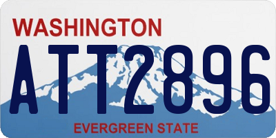 WA license plate ATT2896