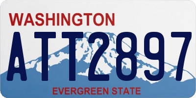 WA license plate ATT2897