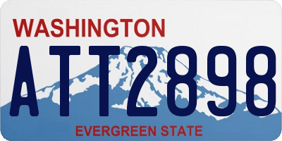 WA license plate ATT2898