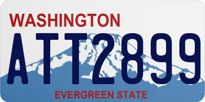 WA license plate ATT2899