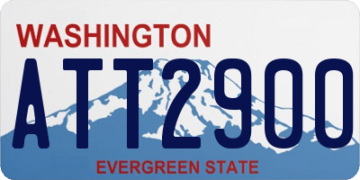 WA license plate ATT2900
