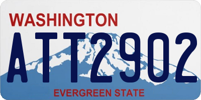 WA license plate ATT2902