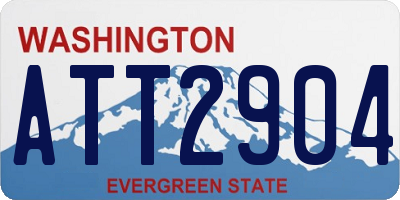 WA license plate ATT2904