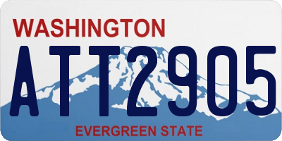 WA license plate ATT2905