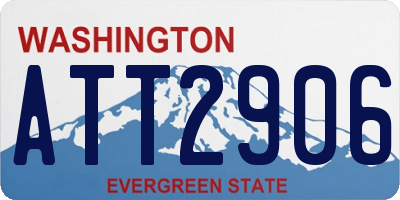 WA license plate ATT2906