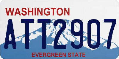 WA license plate ATT2907