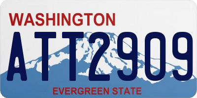 WA license plate ATT2909