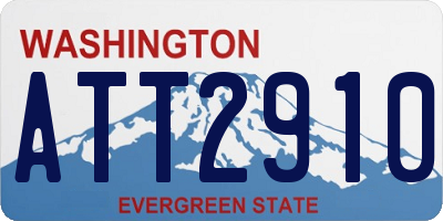WA license plate ATT2910