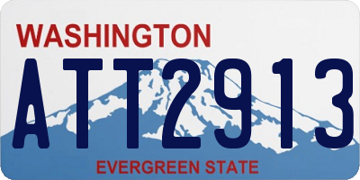 WA license plate ATT2913