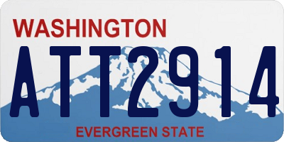 WA license plate ATT2914