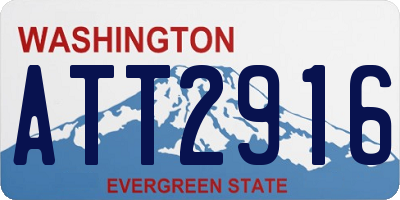 WA license plate ATT2916