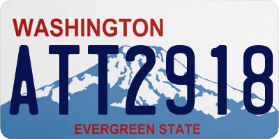 WA license plate ATT2918