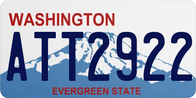 WA license plate ATT2922