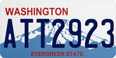WA license plate ATT2923