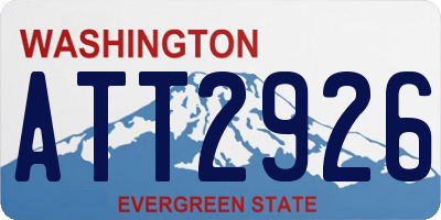 WA license plate ATT2926