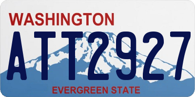 WA license plate ATT2927