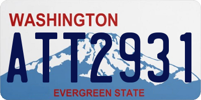 WA license plate ATT2931