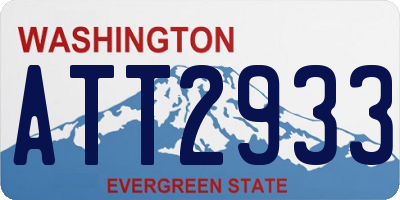 WA license plate ATT2933