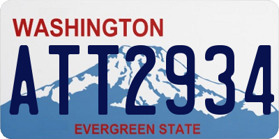WA license plate ATT2934