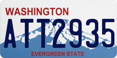 WA license plate ATT2935