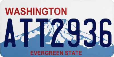 WA license plate ATT2936