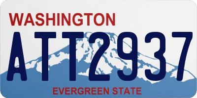 WA license plate ATT2937