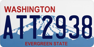 WA license plate ATT2938