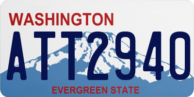 WA license plate ATT2940