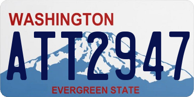 WA license plate ATT2947