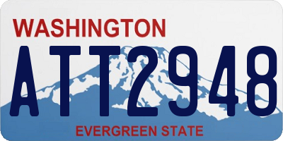 WA license plate ATT2948