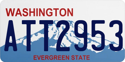 WA license plate ATT2953