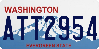 WA license plate ATT2954