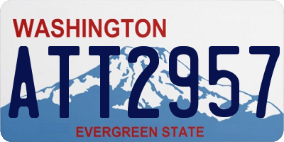 WA license plate ATT2957